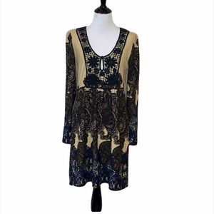 Aryeh Boho Crochet Sweater Dress - Size Medium